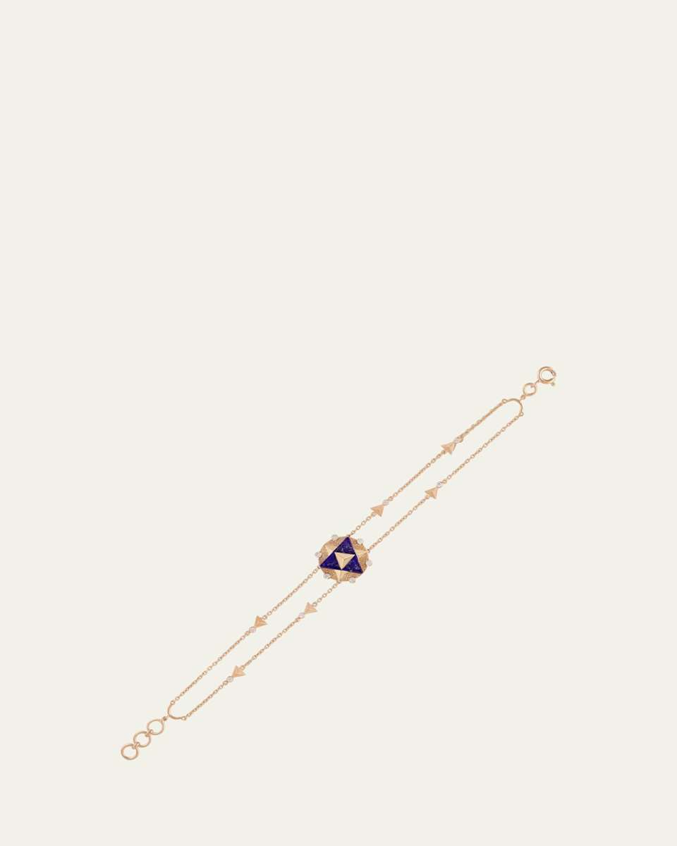 Aravali Yantra Diamond and Lapis Bracelet